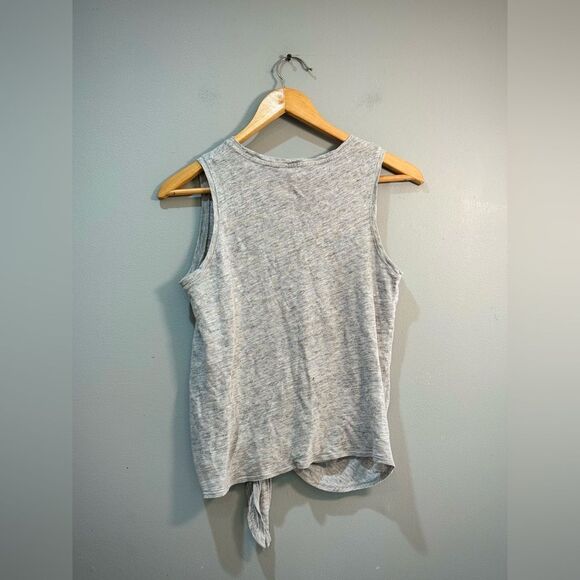 Gray Banana Republic Linen Tie-Front Tank Size XS EUC - Picture 5 of 6